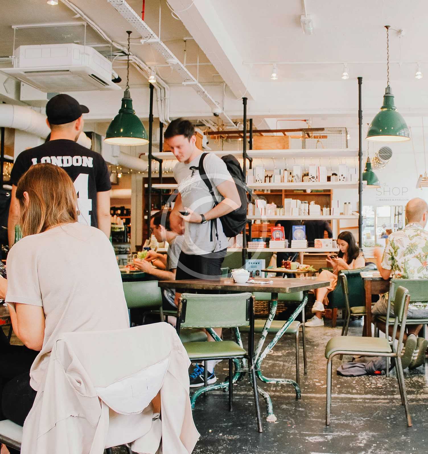 Inside Board & Brewed café
